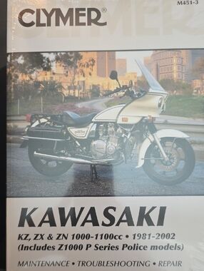 Clymer Kawasaki Motorcycle Repair Manual – White -13
